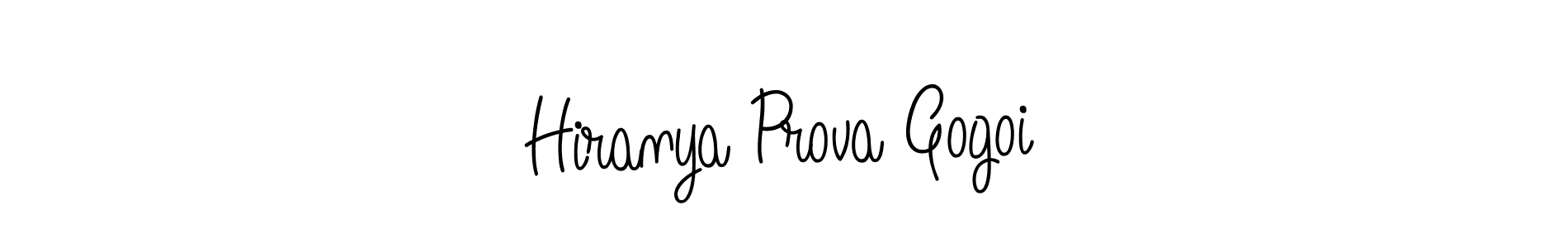 Make a beautiful signature design for name Hiranya Prova Gogoi. With this signature (Angelique-Rose-font-FFP) style, you can create a handwritten signature for free. Hiranya Prova Gogoi signature style 5 images and pictures png