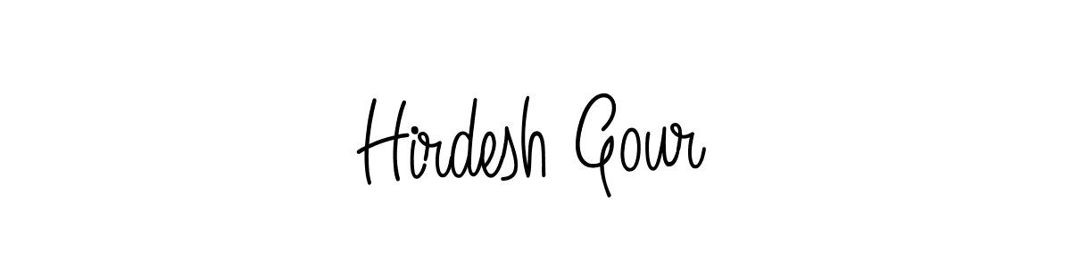 How to Draw Hirdesh Gour signature style? Angelique-Rose-font-FFP is a latest design signature styles for name Hirdesh Gour. Hirdesh Gour signature style 5 images and pictures png