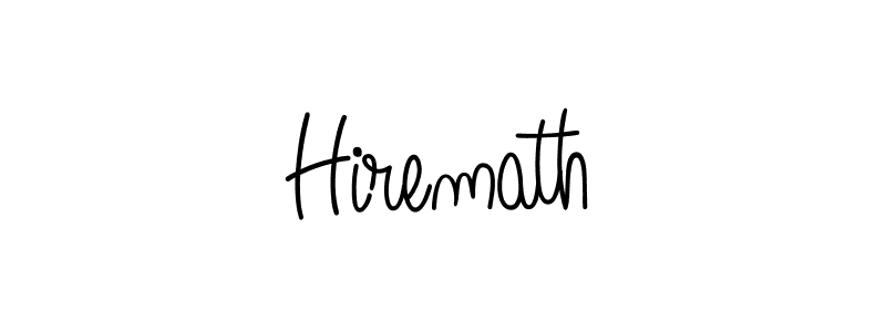 How to make Hiremath name signature. Use Angelique-Rose-font-FFP style for creating short signs online. This is the latest handwritten sign. Hiremath signature style 5 images and pictures png