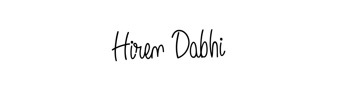 Create a beautiful signature design for name Hiren Dabhi. With this signature (Angelique-Rose-font-FFP) fonts, you can make a handwritten signature for free. Hiren Dabhi signature style 5 images and pictures png