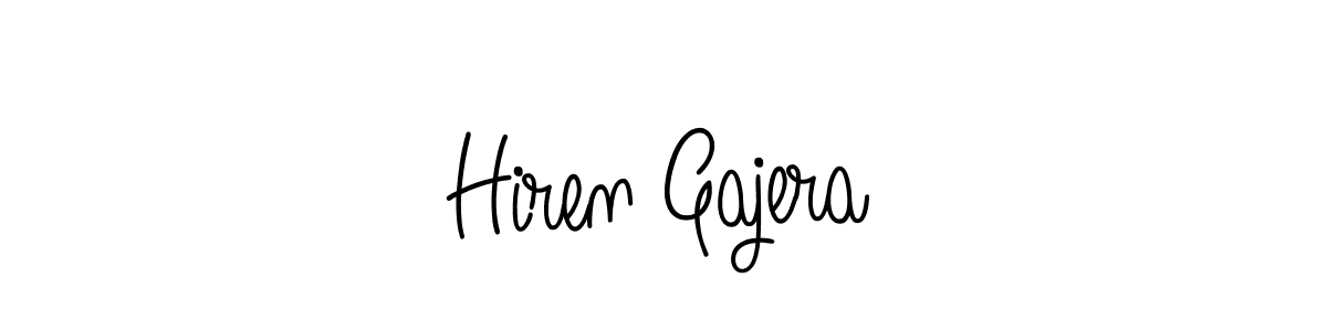 Also we have Hiren Gajera name is the best signature style. Create professional handwritten signature collection using Angelique-Rose-font-FFP autograph style. Hiren Gajera signature style 5 images and pictures png