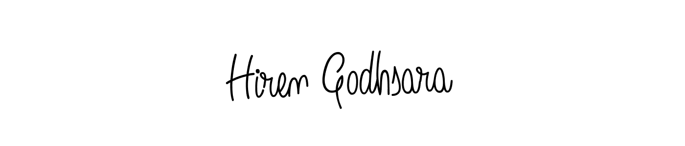 Also we have Hiren Godhsara name is the best signature style. Create professional handwritten signature collection using Angelique-Rose-font-FFP autograph style. Hiren Godhsara signature style 5 images and pictures png