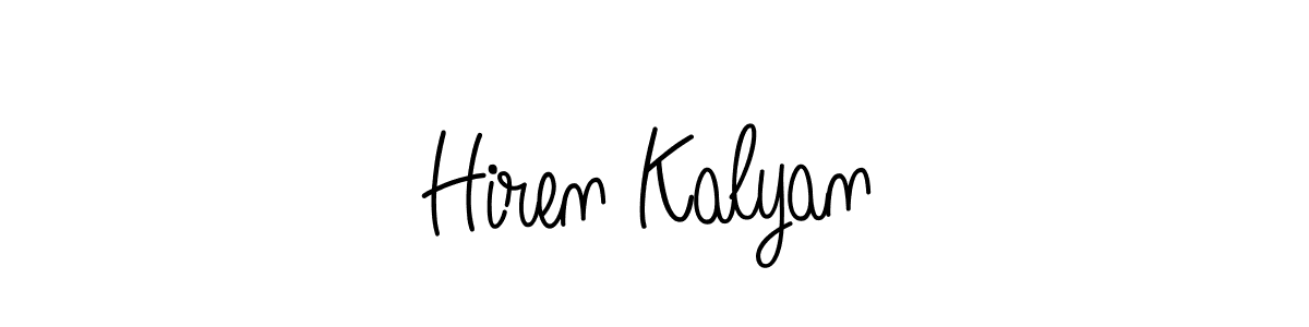 Design your own signature with our free online signature maker. With this signature software, you can create a handwritten (Angelique-Rose-font-FFP) signature for name Hiren Kalyan. Hiren Kalyan signature style 5 images and pictures png