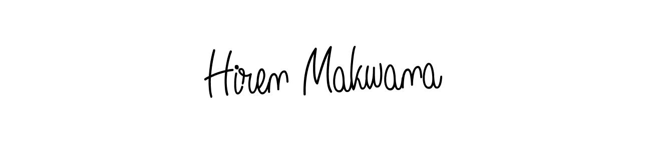 Create a beautiful signature design for name Hiren Makwana. With this signature (Angelique-Rose-font-FFP) fonts, you can make a handwritten signature for free. Hiren Makwana signature style 5 images and pictures png
