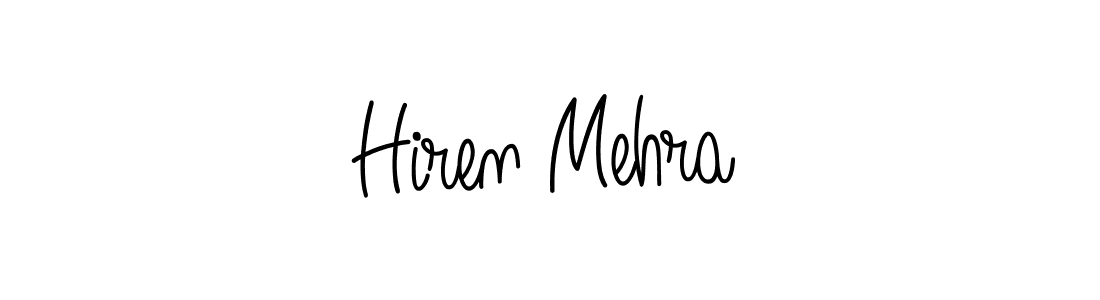 The best way (Angelique-Rose-font-FFP) to make a short signature is to pick only two or three words in your name. The name Hiren Mehra include a total of six letters. For converting this name. Hiren Mehra signature style 5 images and pictures png