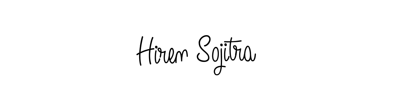 The best way (Angelique-Rose-font-FFP) to make a short signature is to pick only two or three words in your name. The name Hiren Sojitra include a total of six letters. For converting this name. Hiren Sojitra signature style 5 images and pictures png