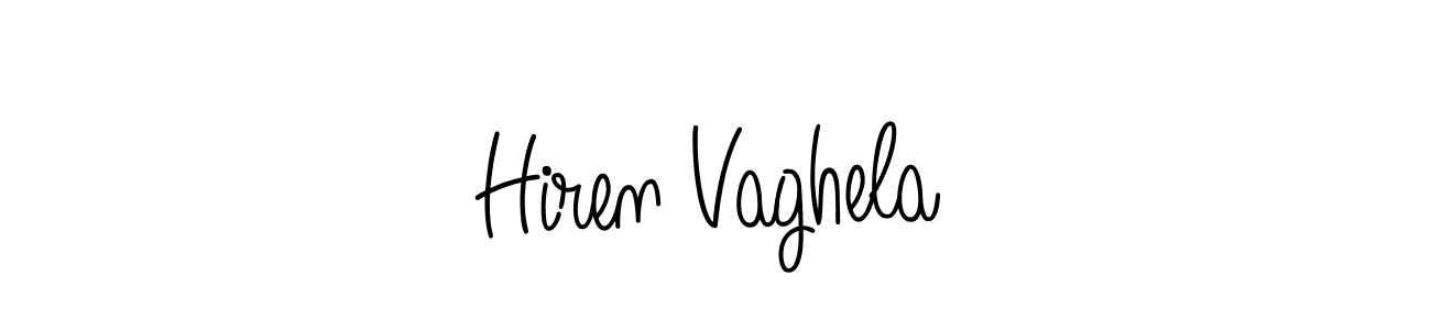 Hiren Vaghela stylish signature style. Best Handwritten Sign (Angelique-Rose-font-FFP) for my name. Handwritten Signature Collection Ideas for my name Hiren Vaghela. Hiren Vaghela signature style 5 images and pictures png