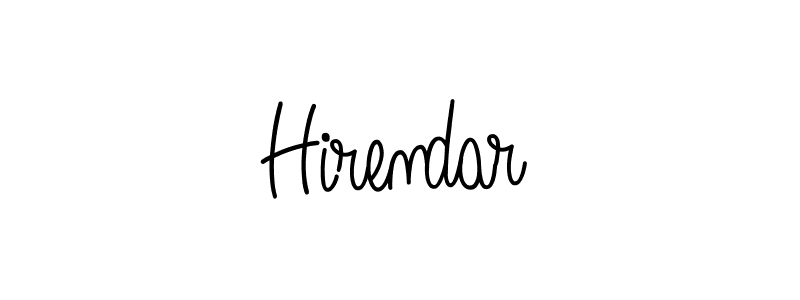 Use a signature maker to create a handwritten signature online. With this signature software, you can design (Angelique-Rose-font-FFP) your own signature for name Hirendar. Hirendar signature style 5 images and pictures png