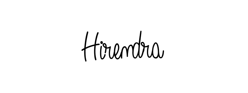 Make a beautiful signature design for name Hirendra. With this signature (Angelique-Rose-font-FFP) style, you can create a handwritten signature for free. Hirendra signature style 5 images and pictures png