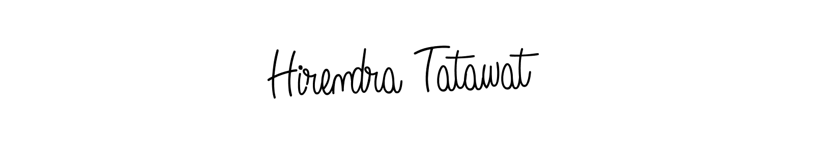 Design your own signature with our free online signature maker. With this signature software, you can create a handwritten (Angelique-Rose-font-FFP) signature for name Hirendra Tatawat. Hirendra Tatawat signature style 5 images and pictures png