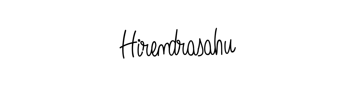 Use a signature maker to create a handwritten signature online. With this signature software, you can design (Angelique-Rose-font-FFP) your own signature for name Hirendrasahu. Hirendrasahu signature style 5 images and pictures png