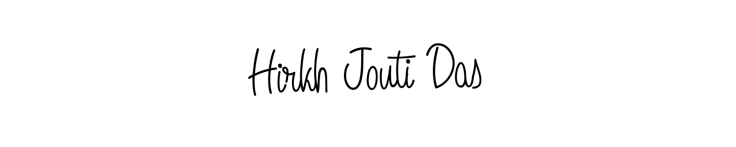 How to make Hirkh Jouti Das name signature. Use Angelique-Rose-font-FFP style for creating short signs online. This is the latest handwritten sign. Hirkh Jouti Das signature style 5 images and pictures png