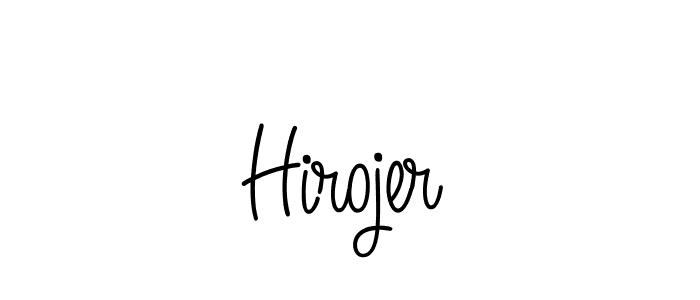 Hirojer stylish signature style. Best Handwritten Sign (Angelique-Rose-font-FFP) for my name. Handwritten Signature Collection Ideas for my name Hirojer. Hirojer signature style 5 images and pictures png