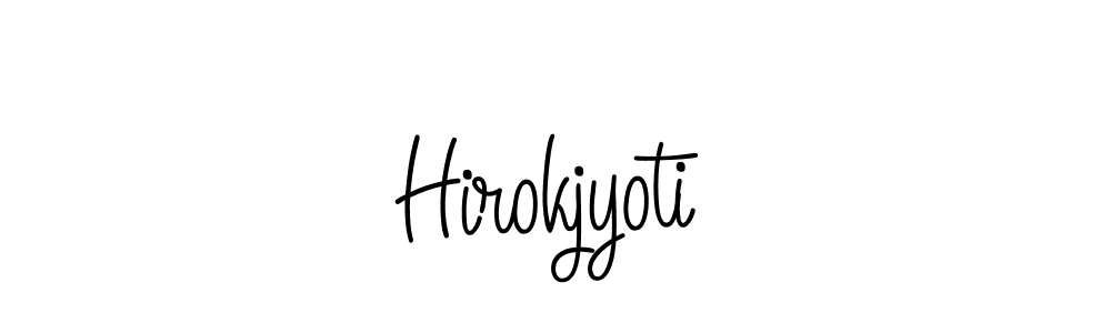 How to make Hirokjyoti name signature. Use Angelique-Rose-font-FFP style for creating short signs online. This is the latest handwritten sign. Hirokjyoti signature style 5 images and pictures png