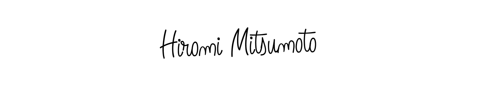 How to make Hiromi Mitsumoto signature? Angelique-Rose-font-FFP is a professional autograph style. Create handwritten signature for Hiromi Mitsumoto name. Hiromi Mitsumoto signature style 5 images and pictures png