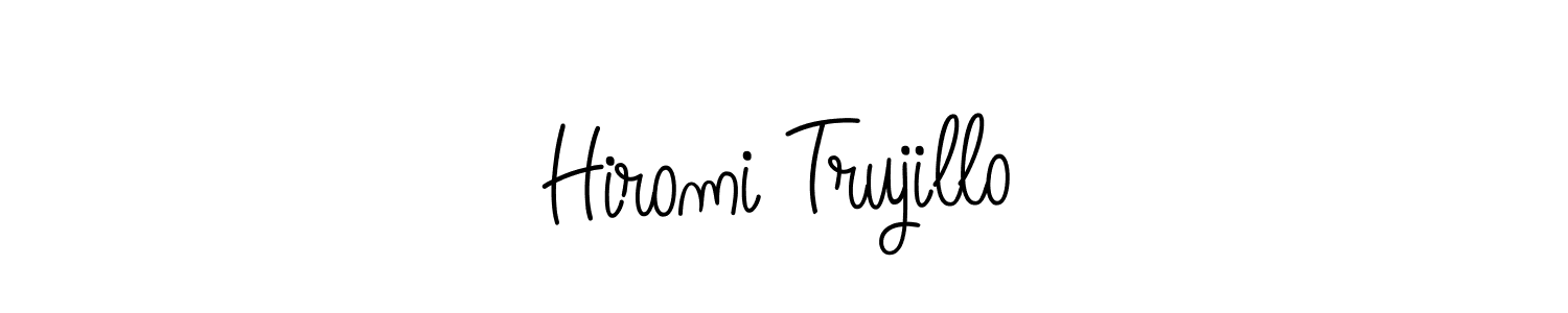 Use a signature maker to create a handwritten signature online. With this signature software, you can design (Angelique-Rose-font-FFP) your own signature for name Hiromi Trujillo. Hiromi Trujillo signature style 5 images and pictures png