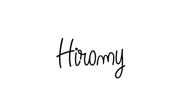 Design your own signature with our free online signature maker. With this signature software, you can create a handwritten (Angelique-Rose-font-FFP) signature for name Hiromy. Hiromy signature style 5 images and pictures png