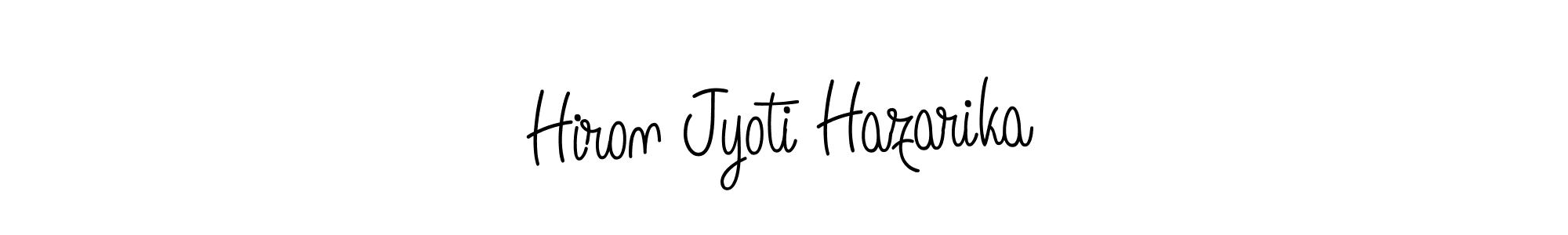 Also we have Hiron Jyoti Hazarika name is the best signature style. Create professional handwritten signature collection using Angelique-Rose-font-FFP autograph style. Hiron Jyoti Hazarika signature style 5 images and pictures png
