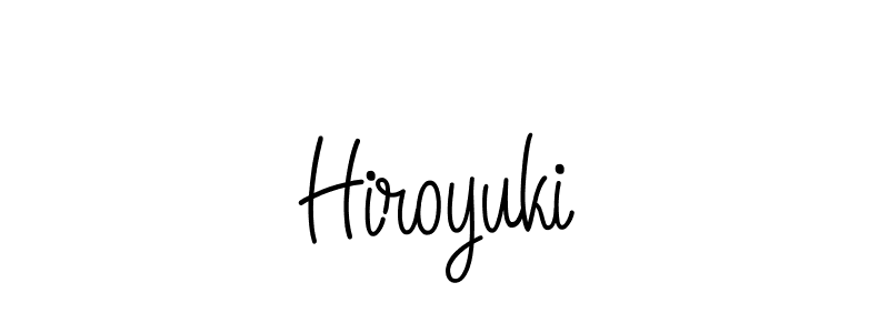 Design your own signature with our free online signature maker. With this signature software, you can create a handwritten (Angelique-Rose-font-FFP) signature for name Hiroyuki. Hiroyuki signature style 5 images and pictures png
