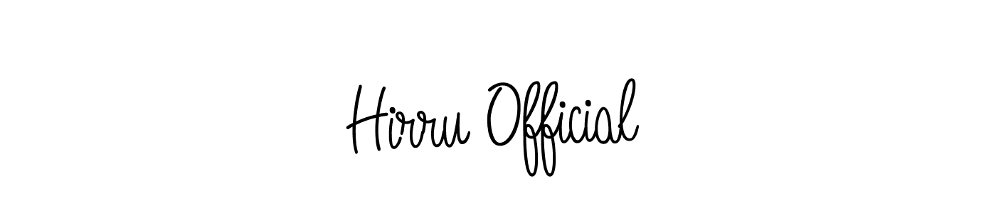 Create a beautiful signature design for name Hirru Official. With this signature (Angelique-Rose-font-FFP) fonts, you can make a handwritten signature for free. Hirru Official signature style 5 images and pictures png