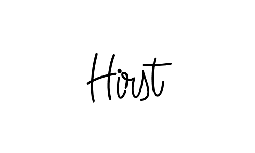 Make a beautiful signature design for name Hirst. With this signature (Angelique-Rose-font-FFP) style, you can create a handwritten signature for free. Hirst signature style 5 images and pictures png