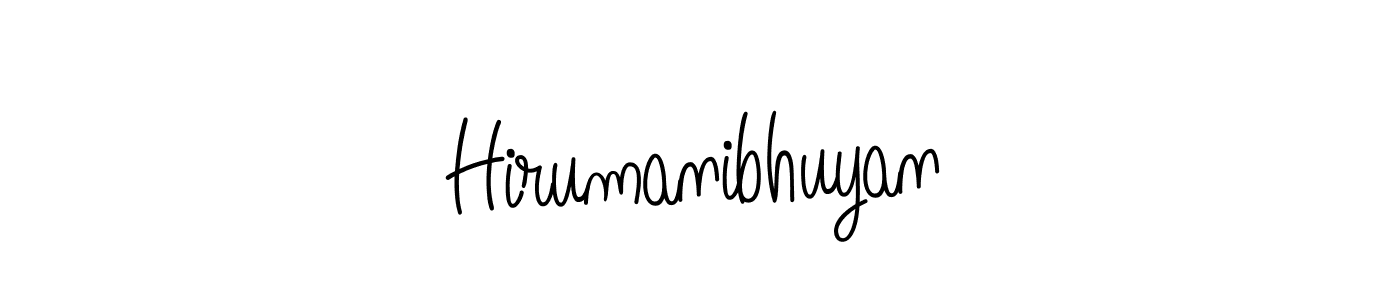 How to make Hirumanibhuyan name signature. Use Angelique-Rose-font-FFP style for creating short signs online. This is the latest handwritten sign. Hirumanibhuyan signature style 5 images and pictures png