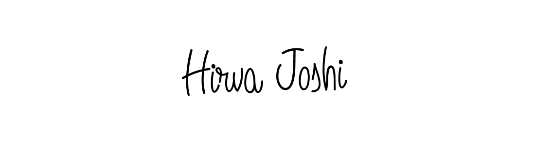 How to make Hirva Joshi name signature. Use Angelique-Rose-font-FFP style for creating short signs online. This is the latest handwritten sign. Hirva Joshi signature style 5 images and pictures png