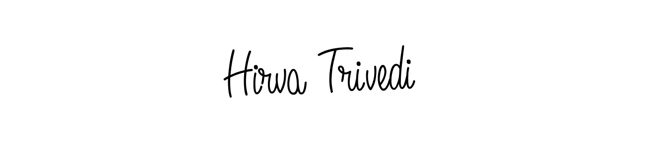 The best way (Angelique-Rose-font-FFP) to make a short signature is to pick only two or three words in your name. The name Hirva Trivedi include a total of six letters. For converting this name. Hirva Trivedi signature style 5 images and pictures png
