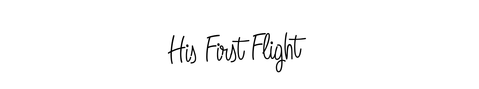 Create a beautiful signature design for name His First Flight. With this signature (Angelique-Rose-font-FFP) fonts, you can make a handwritten signature for free. His First Flight signature style 5 images and pictures png