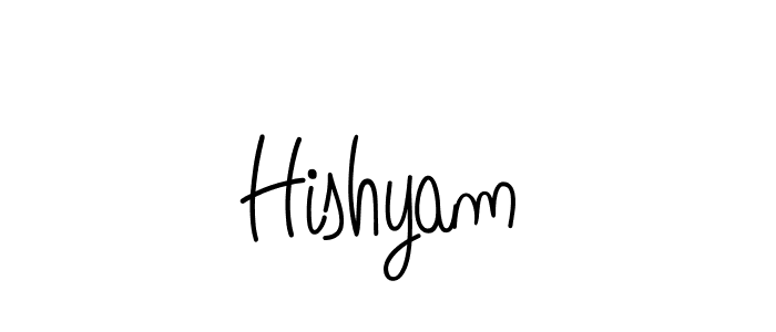 Make a beautiful signature design for name Hishyam. With this signature (Angelique-Rose-font-FFP) style, you can create a handwritten signature for free. Hishyam signature style 5 images and pictures png