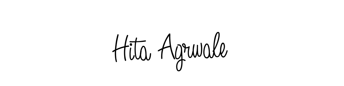 Design your own signature with our free online signature maker. With this signature software, you can create a handwritten (Angelique-Rose-font-FFP) signature for name Hita Agrwale. Hita Agrwale signature style 5 images and pictures png