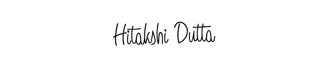 The best way (Angelique-Rose-font-FFP) to make a short signature is to pick only two or three words in your name. The name Hitakshi Dutta include a total of six letters. For converting this name. Hitakshi Dutta signature style 5 images and pictures png