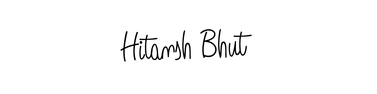 Design your own signature with our free online signature maker. With this signature software, you can create a handwritten (Angelique-Rose-font-FFP) signature for name Hitansh Bhut. Hitansh Bhut signature style 5 images and pictures png