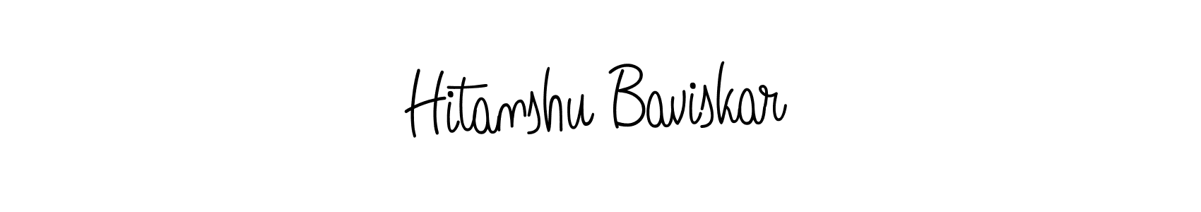 Use a signature maker to create a handwritten signature online. With this signature software, you can design (Angelique-Rose-font-FFP) your own signature for name Hitanshu Baviskar. Hitanshu Baviskar signature style 5 images and pictures png
