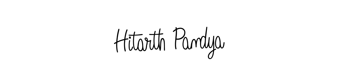 Design your own signature with our free online signature maker. With this signature software, you can create a handwritten (Angelique-Rose-font-FFP) signature for name Hitarth Pandya. Hitarth Pandya signature style 5 images and pictures png