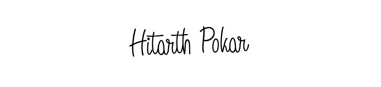 Use a signature maker to create a handwritten signature online. With this signature software, you can design (Angelique-Rose-font-FFP) your own signature for name Hitarth Pokar. Hitarth Pokar signature style 5 images and pictures png
