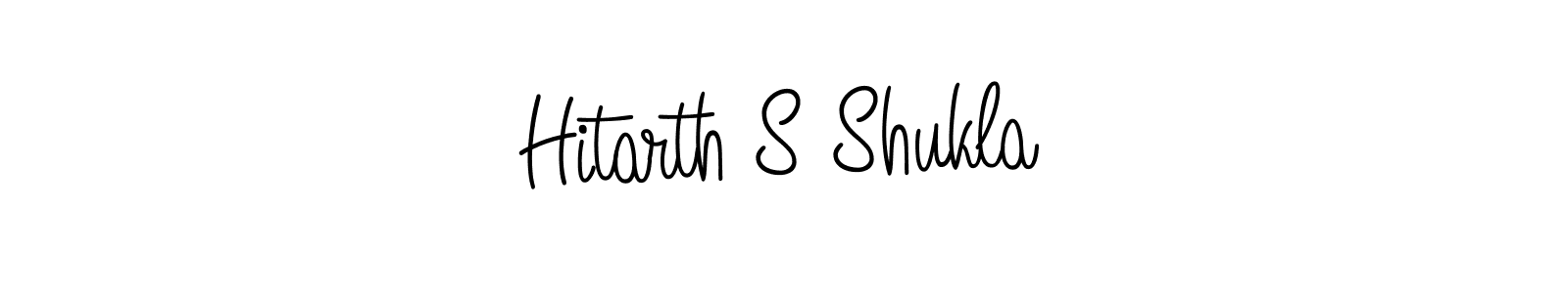 The best way (Angelique-Rose-font-FFP) to make a short signature is to pick only two or three words in your name. The name Hitarth S Shukla include a total of six letters. For converting this name. Hitarth S Shukla signature style 5 images and pictures png