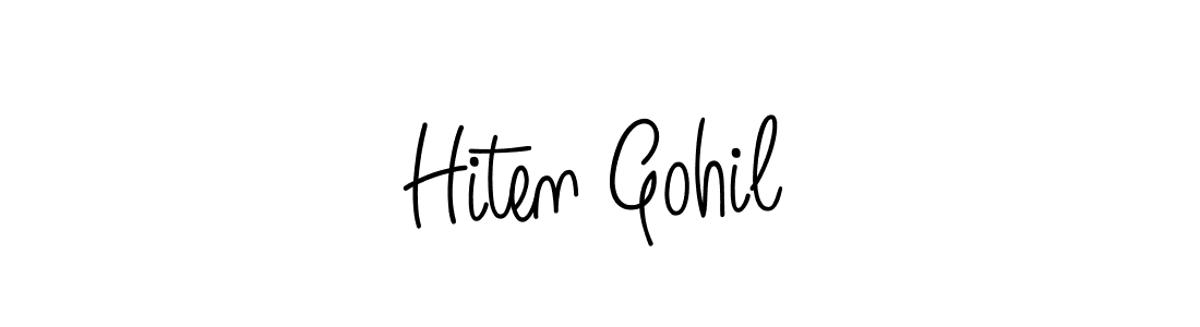 How to make Hiten Gohil name signature. Use Angelique-Rose-font-FFP style for creating short signs online. This is the latest handwritten sign. Hiten Gohil signature style 5 images and pictures png