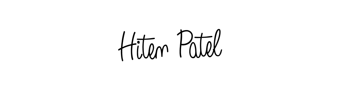 Hiten Patel stylish signature style. Best Handwritten Sign (Angelique-Rose-font-FFP) for my name. Handwritten Signature Collection Ideas for my name Hiten Patel. Hiten Patel signature style 5 images and pictures png