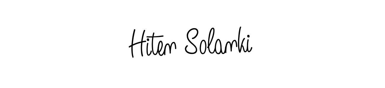 How to make Hiten Solanki name signature. Use Angelique-Rose-font-FFP style for creating short signs online. This is the latest handwritten sign. Hiten Solanki signature style 5 images and pictures png