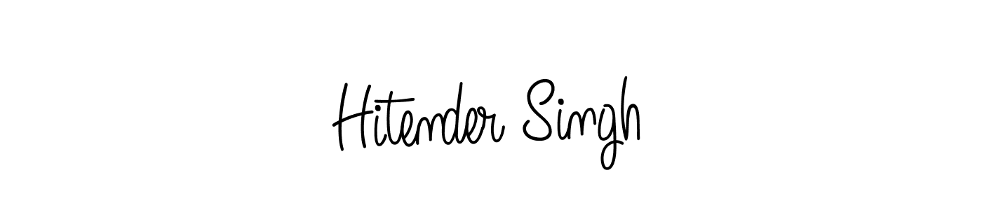 Design your own signature with our free online signature maker. With this signature software, you can create a handwritten (Angelique-Rose-font-FFP) signature for name Hitender Singh. Hitender Singh signature style 5 images and pictures png