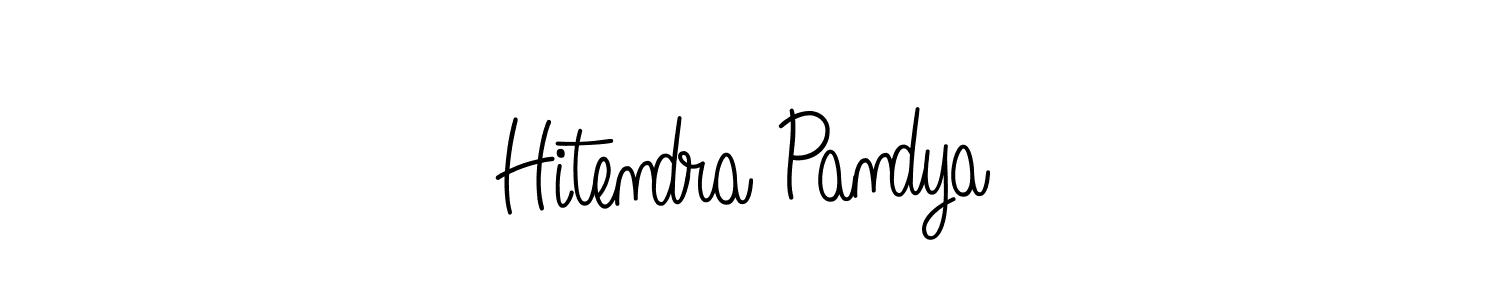 Make a beautiful signature design for name Hitendra Pandya. With this signature (Angelique-Rose-font-FFP) style, you can create a handwritten signature for free. Hitendra Pandya signature style 5 images and pictures png