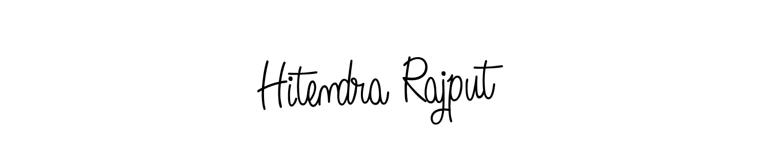 You should practise on your own different ways (Angelique-Rose-font-FFP) to write your name (Hitendra Rajput) in signature. don't let someone else do it for you. Hitendra Rajput signature style 5 images and pictures png