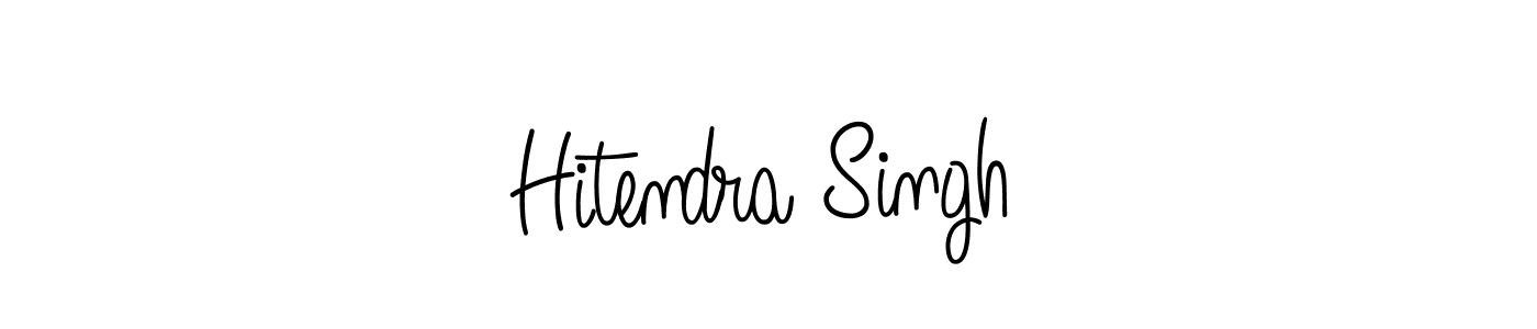 Use a signature maker to create a handwritten signature online. With this signature software, you can design (Angelique-Rose-font-FFP) your own signature for name Hitendra Singh. Hitendra Singh signature style 5 images and pictures png