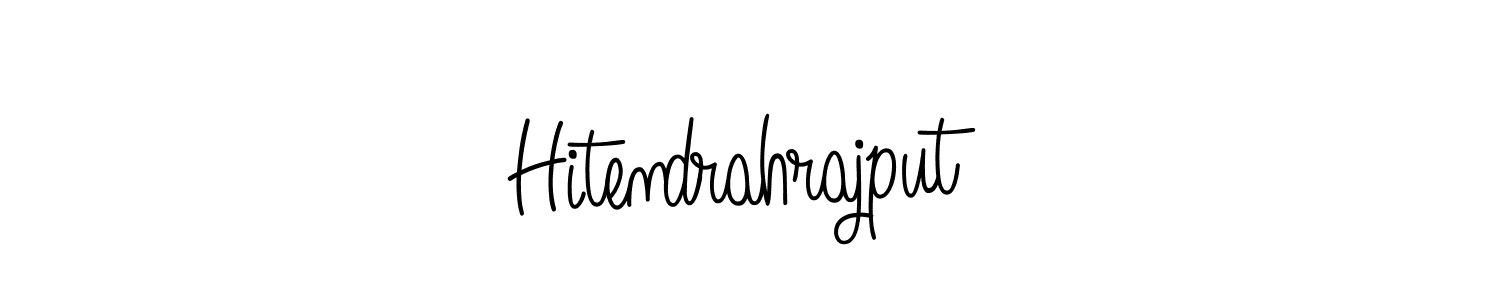 Make a beautiful signature design for name Hitendrahrajput. With this signature (Angelique-Rose-font-FFP) style, you can create a handwritten signature for free. Hitendrahrajput signature style 5 images and pictures png