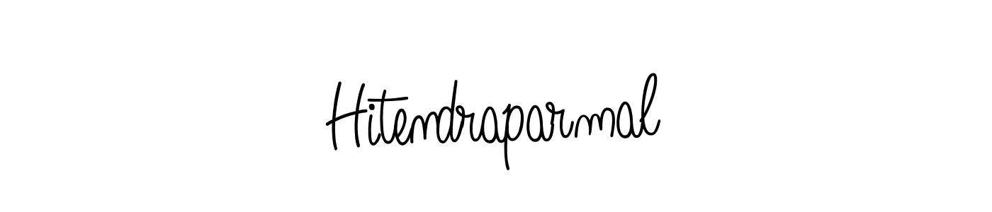Use a signature maker to create a handwritten signature online. With this signature software, you can design (Angelique-Rose-font-FFP) your own signature for name Hitendraparmal. Hitendraparmal signature style 5 images and pictures png