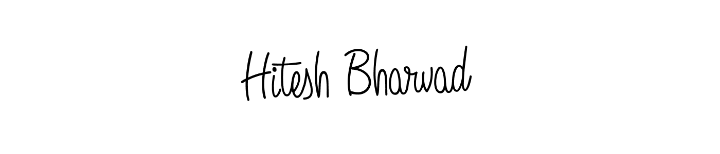 Make a beautiful signature design for name Hitesh Bharvad. With this signature (Angelique-Rose-font-FFP) style, you can create a handwritten signature for free. Hitesh Bharvad signature style 5 images and pictures png