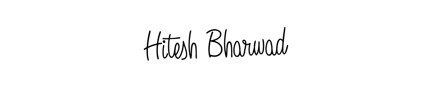 Design your own signature with our free online signature maker. With this signature software, you can create a handwritten (Angelique-Rose-font-FFP) signature for name Hitesh Bharwad. Hitesh Bharwad signature style 5 images and pictures png