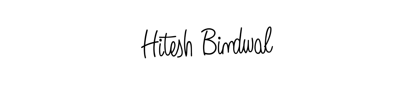 Use a signature maker to create a handwritten signature online. With this signature software, you can design (Angelique-Rose-font-FFP) your own signature for name Hitesh Bindwal. Hitesh Bindwal signature style 5 images and pictures png