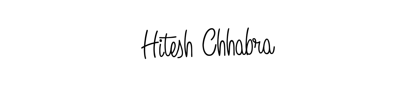 Make a beautiful signature design for name Hitesh Chhabra. With this signature (Angelique-Rose-font-FFP) style, you can create a handwritten signature for free. Hitesh Chhabra signature style 5 images and pictures png